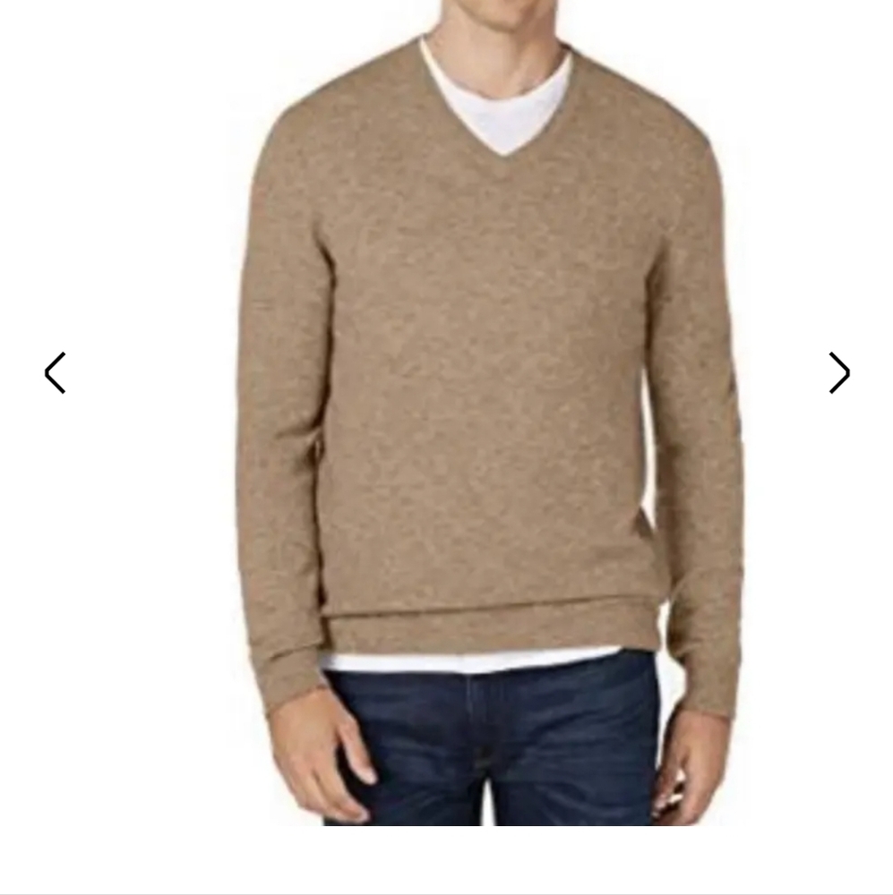 Mens Classic Club Room Luxury Cashmere Sweater Size L